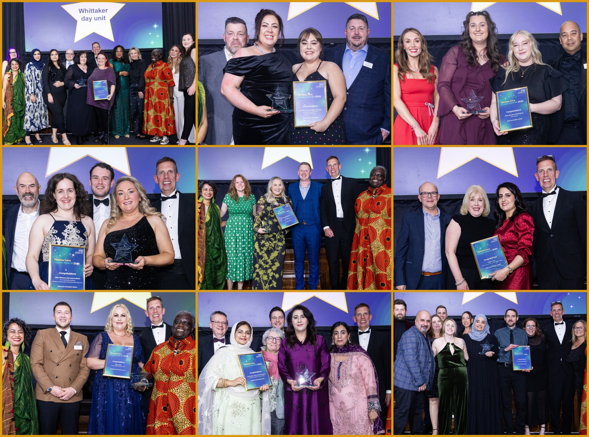 Collage photo of all Pennine Care People Awards winners